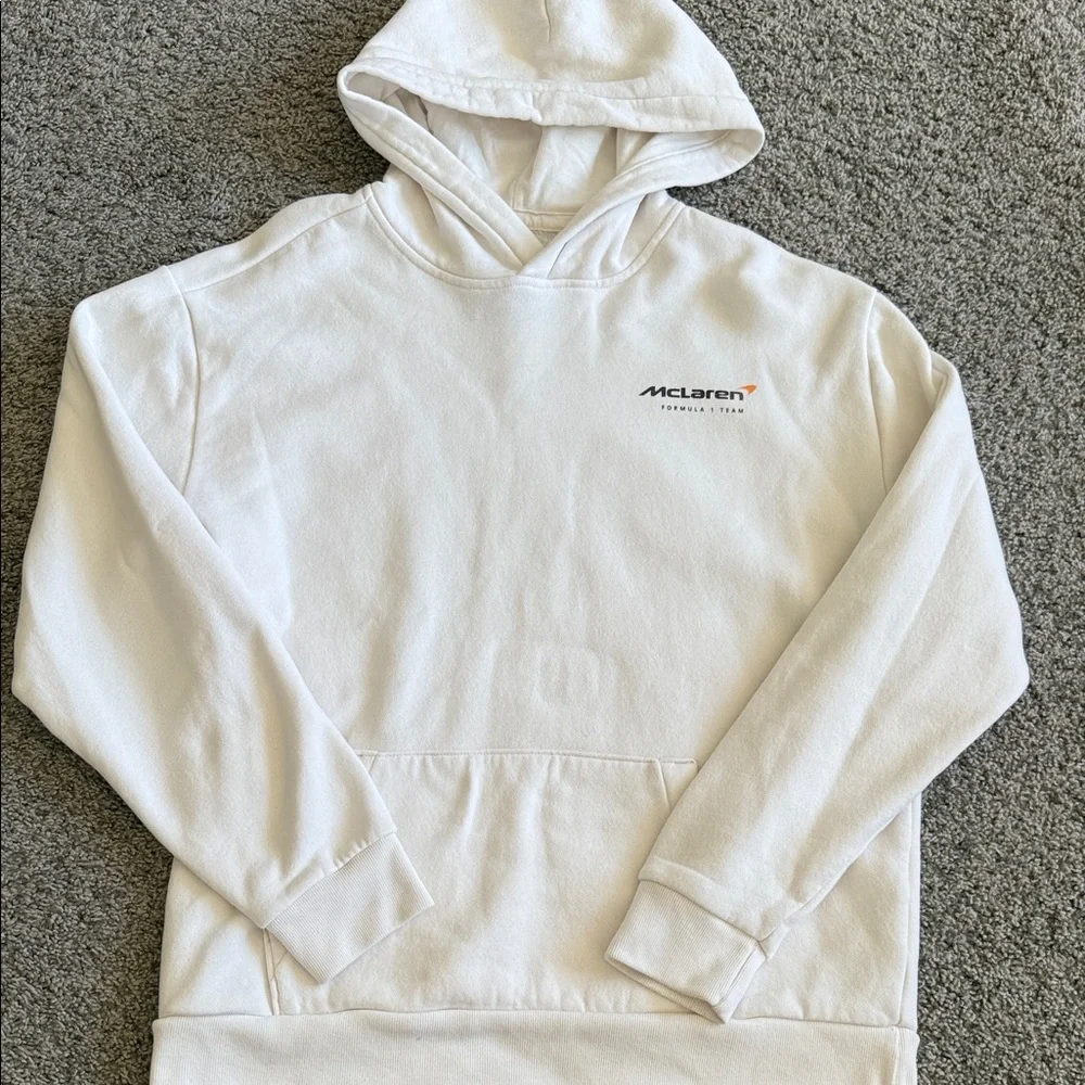 Men's White Hoodie - Small Logo Pullover - Picture 1 of 2